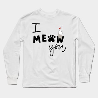 meaw shirt for cat lover Long Sleeve T-Shirt